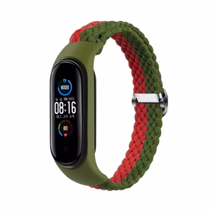 PĪTA SIKSNIŅA SMART BAND M3/M4/M5/M6 ZAĻA-SARKANA