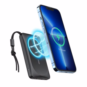 VEGER portatīvais lādētājs 10000 mAh ar bezvadu uzlādi, savietojams ar MagSafe PD QC3.0 2A 20W MagOn (VP1151 / W1151) balta