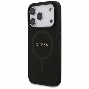 Guess Saffiano Classic Logo MagSafe Чехол для iPhone 17 Pro - чёрный