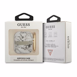 Guess GUA2HCHMAG AirPods apvalks pelēks/pelēks Marmora Siksniņu kolekcija