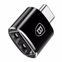 Baseus OTG adapteris mini USB – USB-C konvertētājs melns