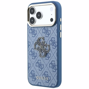 Guess 4G & Big Resin Logo maciņš iPhone 17 Pro Max / 18 Pro Max, gaiši zils