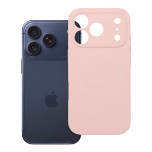 Viedtālruņa apvalks silikona 2 mm iPhone 17 Pro smilšrozā krāsā