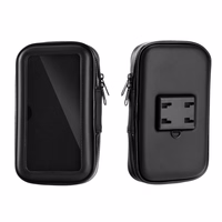 Motocikla turētājs mobilajam telefonam ūdensizturīgs ar rāvējslēdzēju (4,8" - 5,5") melns