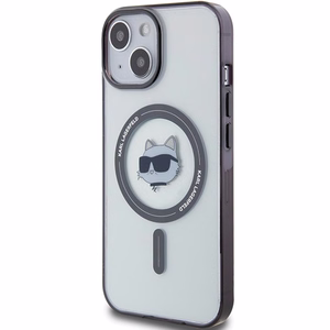 Karl Lagerfeld KLHMP15MHCHNOTK iPhone 15 Plus 6.7" caurspīdīgs cietais apvalks IML Choupette's Head MagSafe