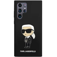 Karl Lagerfeld Silikona Ikonik viedtālruņa apvalks Samsung Galaxy S24 Ultra - melns