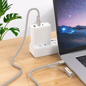 Kabelis All-in-one USB A / USB C uz USB C / Auto piepīpētājs Hoco 3A 60W 1,2 m U138 pelēks