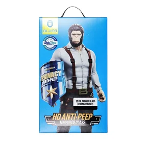 5D Mr. Monkey Aizsargstikls - Apple iPhone 15 Pro Max melns (Strong Privacy)