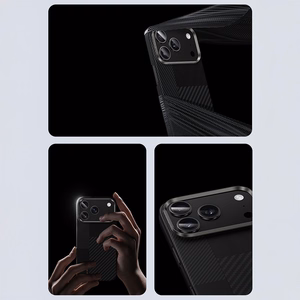 Benks Montage magnētiskais Armor Air Kevlar viedtālruņa apvalks ar metāla rāmi 600D+1500D (MB69) Iphone 17 Pro melns