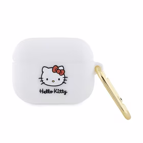 Hello Kitty Silikonais 3D Kitty Head korpuss AirPods Pro - balts