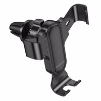 Auto tālruņa turētājs Borofone BH74 izmantošanai uz ventilācijas restēm, melns