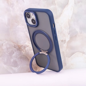 Magnētiskais rotējošais viedtālruņa apvalks iPhone 14 Pro 6,1" tumši zils