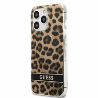 Guess GUHCP13LHSLEOW iPhone 13 Pro / 13 6.1" brūns/brūns cietais apvalks Leopards