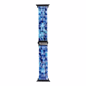 Strap to Apple Watch Forcell F-Design FA04 marbled resin clasp 38 / 40 / 41 mm blue