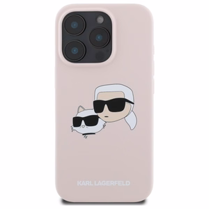 Viedtālruņa apvalks Karl Lagerfeld Silikona Nauble Heads Print MagSafe iPhone 16 Pro Max - rozā