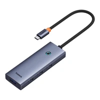 Hub 5in1 Baseus UltraJoy 5 porti (4xUSB 3.0, PD) pelēks
