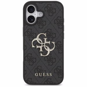 Guess 4G ar lielu logotipu viedtālruņa apvalks iPhone 17 - melns