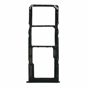 SIM kartes turētājs Samsung A715 A71 2020 Prism Crush Black OEM