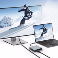 Tech-Protect HB08 4in1 USB-C + USB2.0 + 2 x HDMI 4K 60HZ adapteris - pelēks