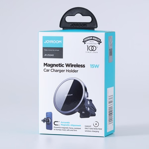 Joyroom Car Magnetic Holder Qi Wireless Inductive Charger 15W (MagSafe Compatible for iPhone) Black (JR-ZS240)