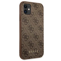 Guess 4G Metal Gold Logo viedtālruņa apvalks iPhone 11 / Xr 6.1" - Brūns
