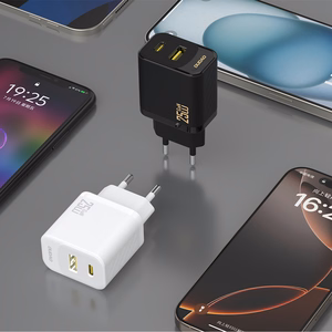 Dudao A26TCEU PD QC 25W GaN USB-A USB-C Wall Lādētājs with USB-C Kabelis - Melns
