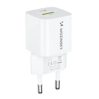 Wozinsky WWCEAC GaN USB-A USB-C 33W sienas lādētājs - balts