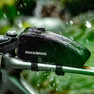 Rockbros AS-019 ūdensizturīga velosipēda rāmja soma 1.5 l - melna