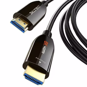 Active Fiber Optical Kabelis HDMI 2.1, 8K, 60Hz, 50m, 48Gbps, zeltains-plated
