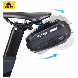 WILDMAN ceļojumu soma velosipēda rāmim ar rāvējslēdzēju, 1L (4 "- 7"), M90, melna