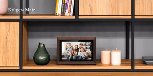 Kruger&Matz FRAMEO Wi-Fi 10,1 collas digitālais foto rāmis ar koka ietvaru