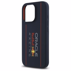 RED BULL viedtālruņa apvalks IPHONE 16 Pro saderīgs ar MagSafe RBHMP16L24SIOLRV (Silikona liels vertikāls logotips) tumši zila