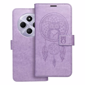 Viedtālruņa apvalks grāmatas stila XIAOMI Redmi 14C sapņu ķērājs violetais