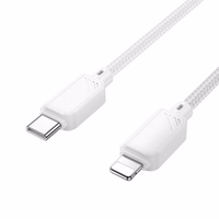 Kabelis USB C uz Lightning Hoco PD 27W 1 m X113 balts