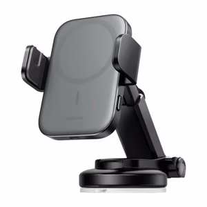 Automašīnas turētājs Joyroom Electric Holder melns (15W / Magsafe saderīgs) (magnētiskais / lipīgais paliktnis)