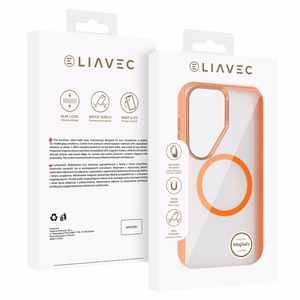 Liavec Soft Maciņš Metal Frame for Samsung Galaxy S26 Ultra oranžs