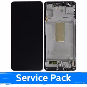 LCD Displejs Saderīgs ar Samsung M546 M54 5G Melns Ar Frame (Service Pack)