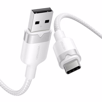 USB 2.0 A uz USB-C 3A kabelis Vention CTNWF 1M (balts)