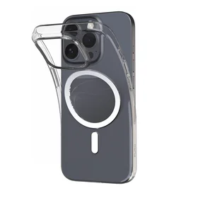 Puro 03 Mag Magnētiskais silikona viedtālruņa apvalks iPhone 16 Pro - caurspīdīgs