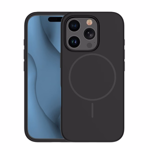 Silicone Thin Mag maciņš iPhone 16 Pro 6,3" melns