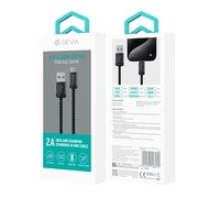 Devia kabelis Gracious EC649 USB - USB-C 1,0 m 2A melns
