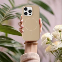 Magnētisks plānais silikona viedtālruņa apvalks Iphone 16e (m) - brūns