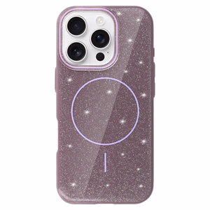 Magnētiskais Īpaši Plāns Spīdīgs viedtālruņa apvalks Iphone 13 Pro violeta
