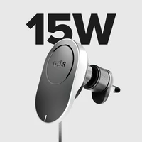 SBS TESUPP15WRETRACABL bezvadu lādētājs – viedtālruņa turētājs ar izbīdāmu kabeli, saderīgs ar MagSafe – melns