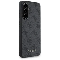 Guess 4G Metal Gold Logo viedtālruņa apvalks Samsung Galaxy A56 - melns