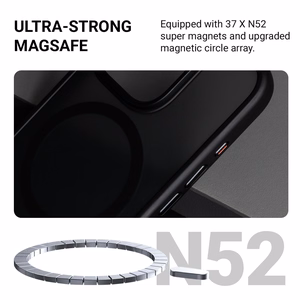 Crong Hybrid Frost MAG Cover MagSafe vāciņš ierīcei iPhone 16 Pro Max, melns