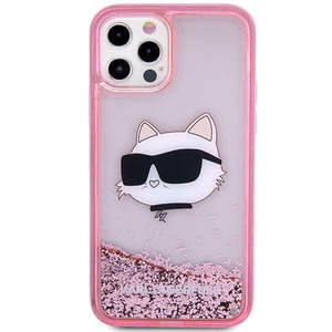 Karl Lagerfeld KLHCP12MLNCHCP iPhone 12/ 12 Pro 6.1" pink/pink hardcase Glitter Choupette Head