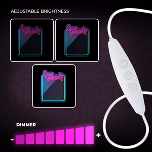 Neon MIRROR LED LOVE YOURSELF tirkīza rozā FMNE01 Forever Light
