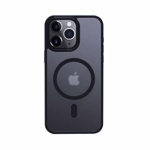 Crong Hybrid Frost MAG Cover vāciņš ierīcei iPhone 15 Pro Max, saderīgs ar MagSafe, tumši zils