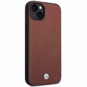 Viedtālruņa apvalks BMW BMHCP14S22RFGR iPhone 14 6.1 - sarkans ādas diamantraksts